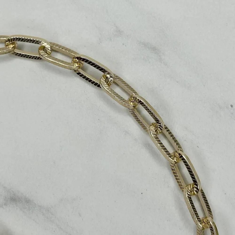 Textured Gold Chain Link Belt Y2K Festival Adjustable One Size ✨